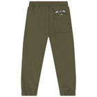 Boys Green Logo & Frog Joggers, 1, hi-res